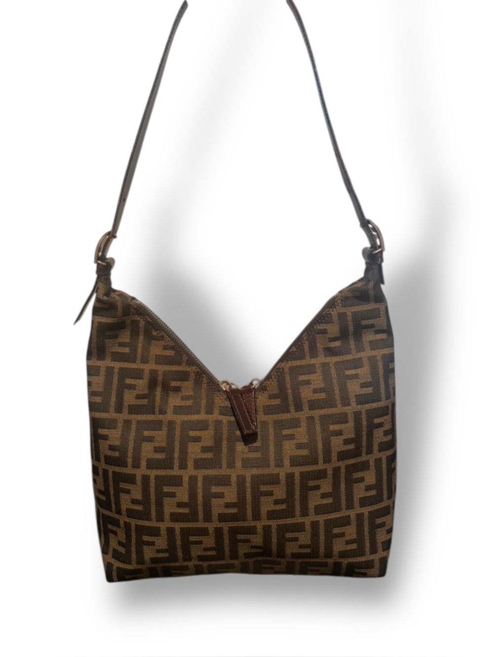 FENDI Zucca V-Cut Shoulder Bag - Picture 5 of 14